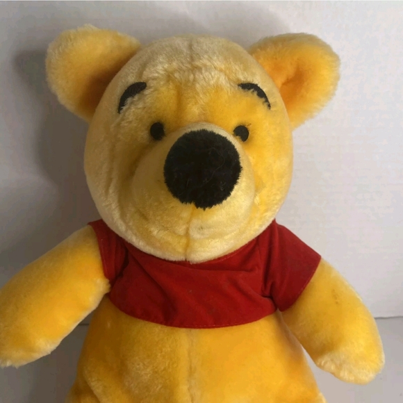 Vintage Disney Disneyland Plush Stuffed Animal Korea Winnie The Pooh Yellow Bear - Picture 2 of 5